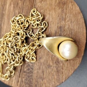 Antique‎ N3228 needs a good clean collectible necklace pearl dome drop